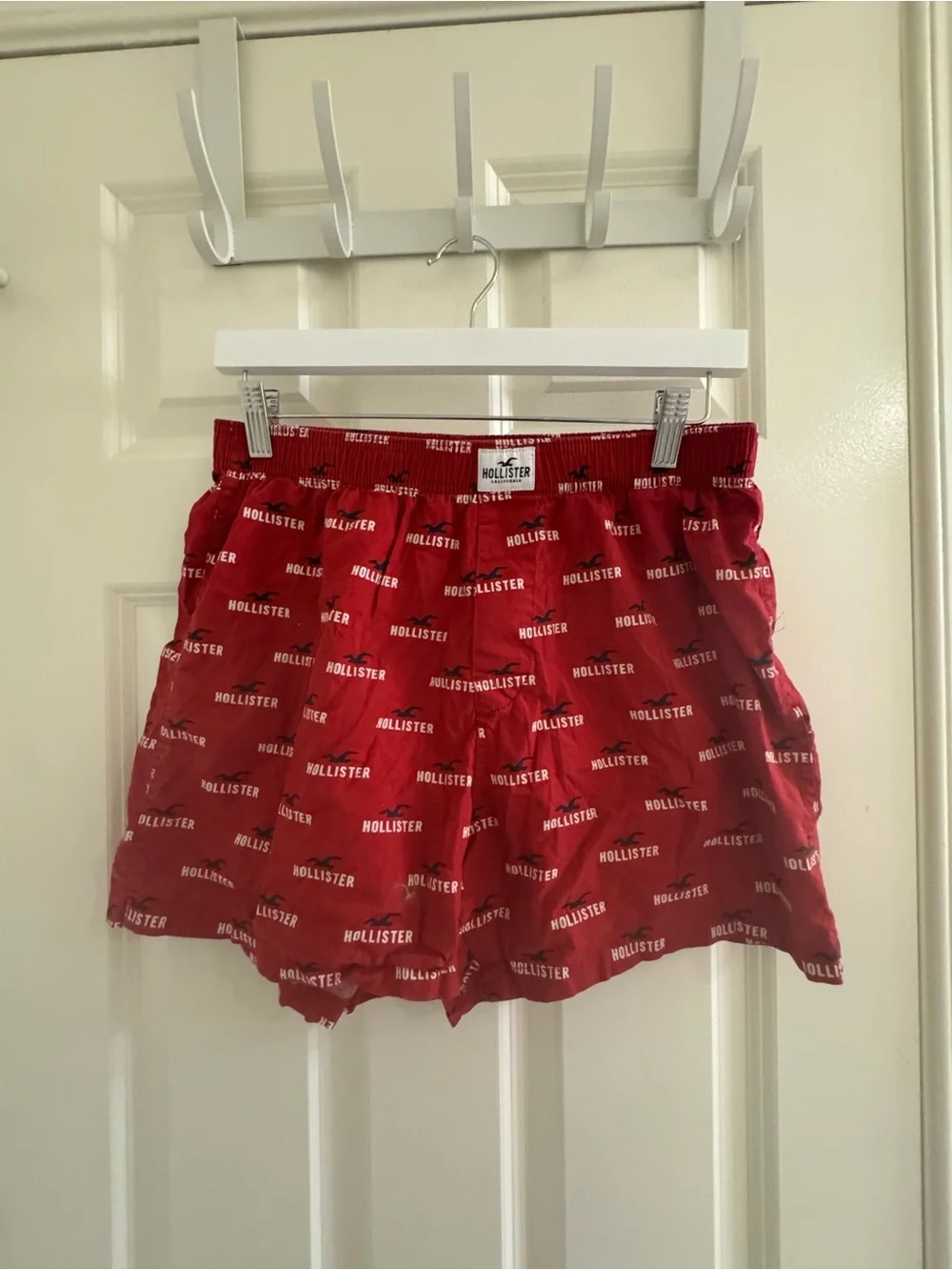 Hollister Red Logo-Print Men's Boxer Shorts